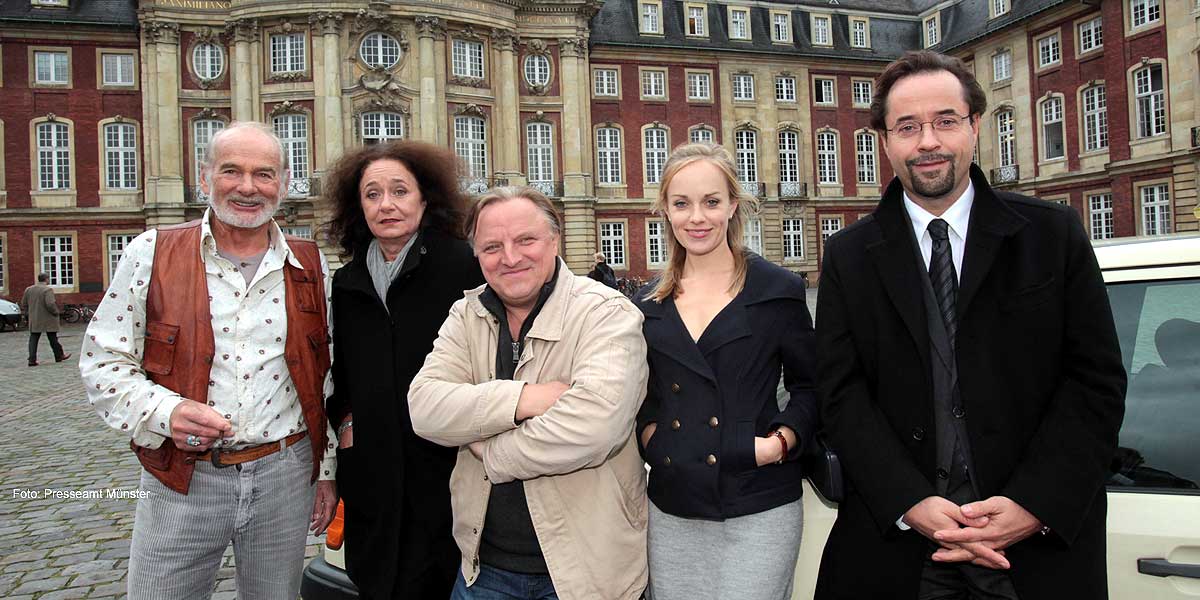 Das Tatort-Team war bereits für Dreharbeiten zu Gast im Marktcafé Münster. Auch für die Krimi-Reihe Wilsberg wurde schon bei uns im Marktcafé gedreht. Foto: Presseamt Münster